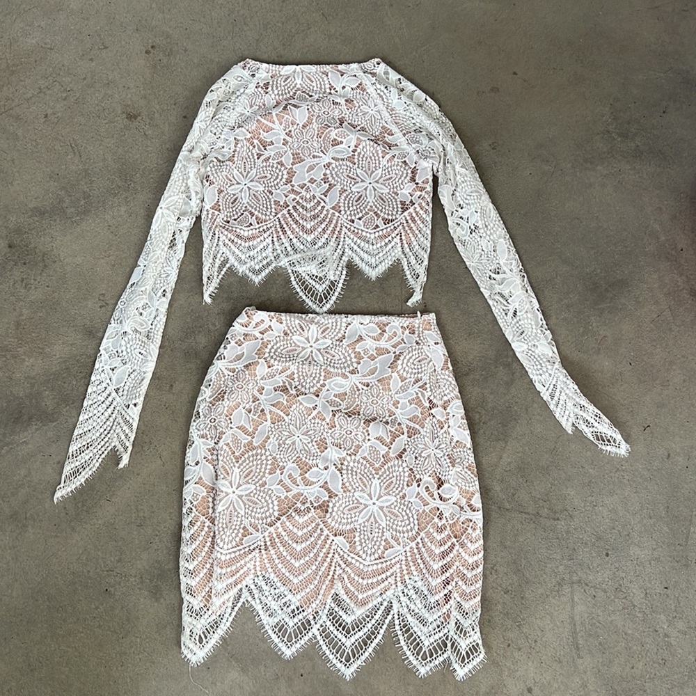 For Love and Lemons two piece lace suit